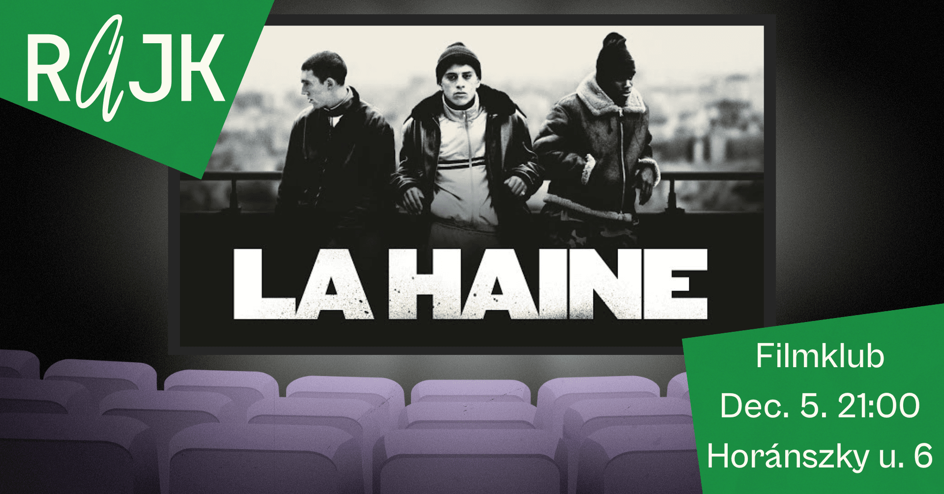 Rajk FilmKlub 1. – A gyűlölet (La Haine, 1995)