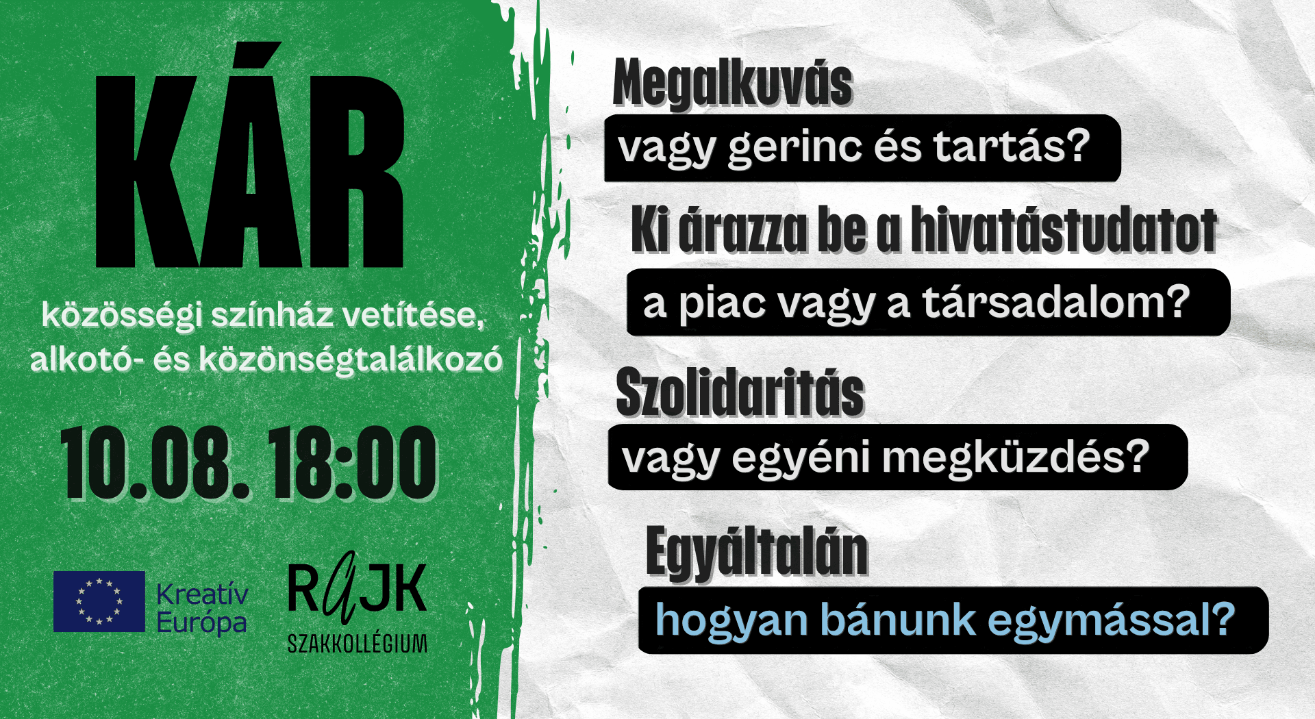 KÁR | Közösségi színház vetítése